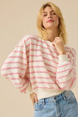 Brooke Textured Striped Top