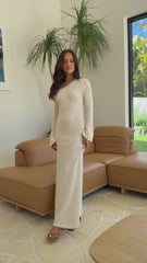 Soulina Knit Maxi Dress - Cream
