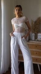 Kaylee Lace Top - White