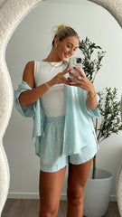 Luna Button Up Shirt - Blue