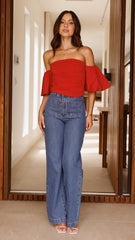 Florence Crop Top - Red