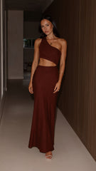 Abia Maxi Dress - Chocolate