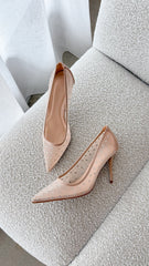 Lee Heels - Petal Mesh Diamante