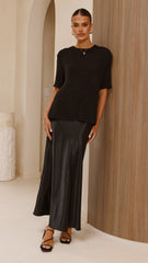 Amara Knit Top - Black