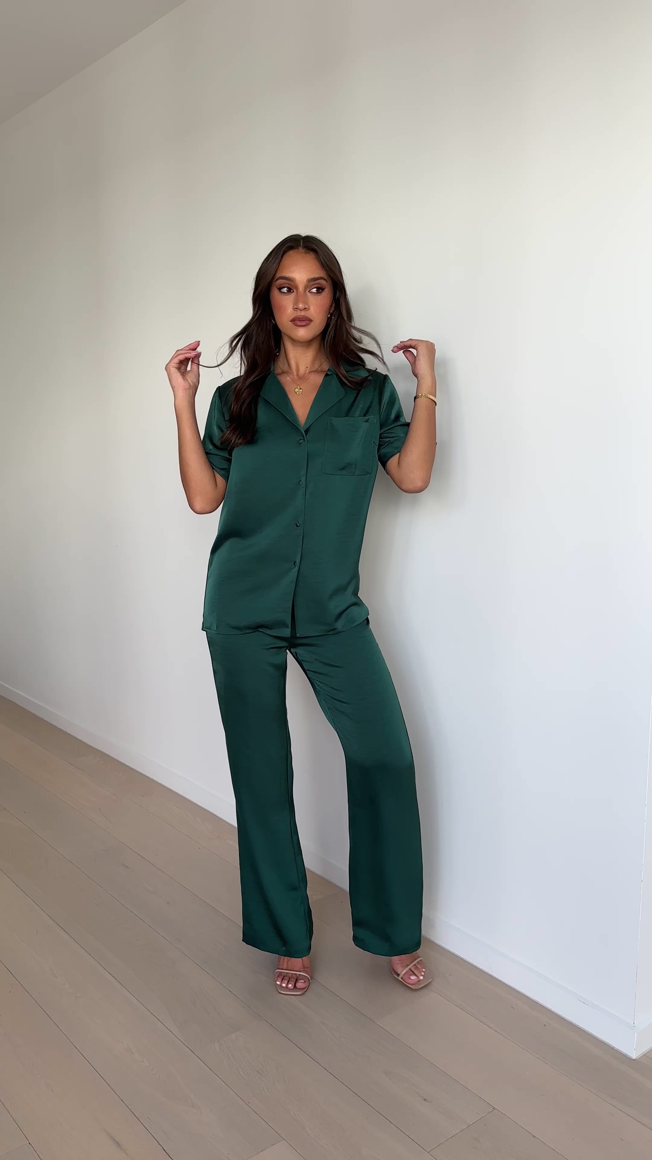 Courtney Button Up Shirt - Emerald