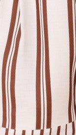 Urja Shorts - Brown / White Stripe