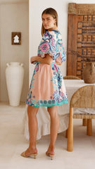 Dali Mini Dress - Island Bloom Pink