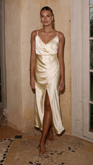 Elsa Midi Dress - Yellow