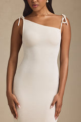 Noelia-Textured Jersey Backless Maxi Dress in Ivory