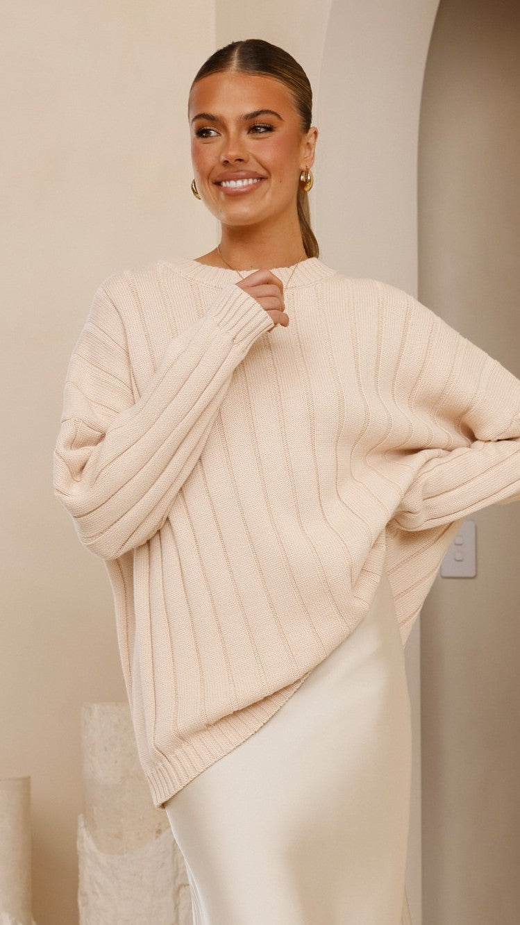 Naiva Oversized Knit - Cream