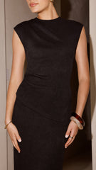 Kahili Asymmetrical Top - Black