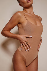 Intimates-Soft Mesh Bodysuit in Honey
