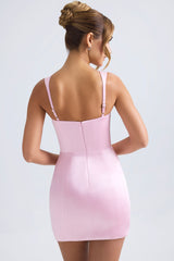 Inanna-Sweetheart-Neck A-Line Mini Dress in Light Pink