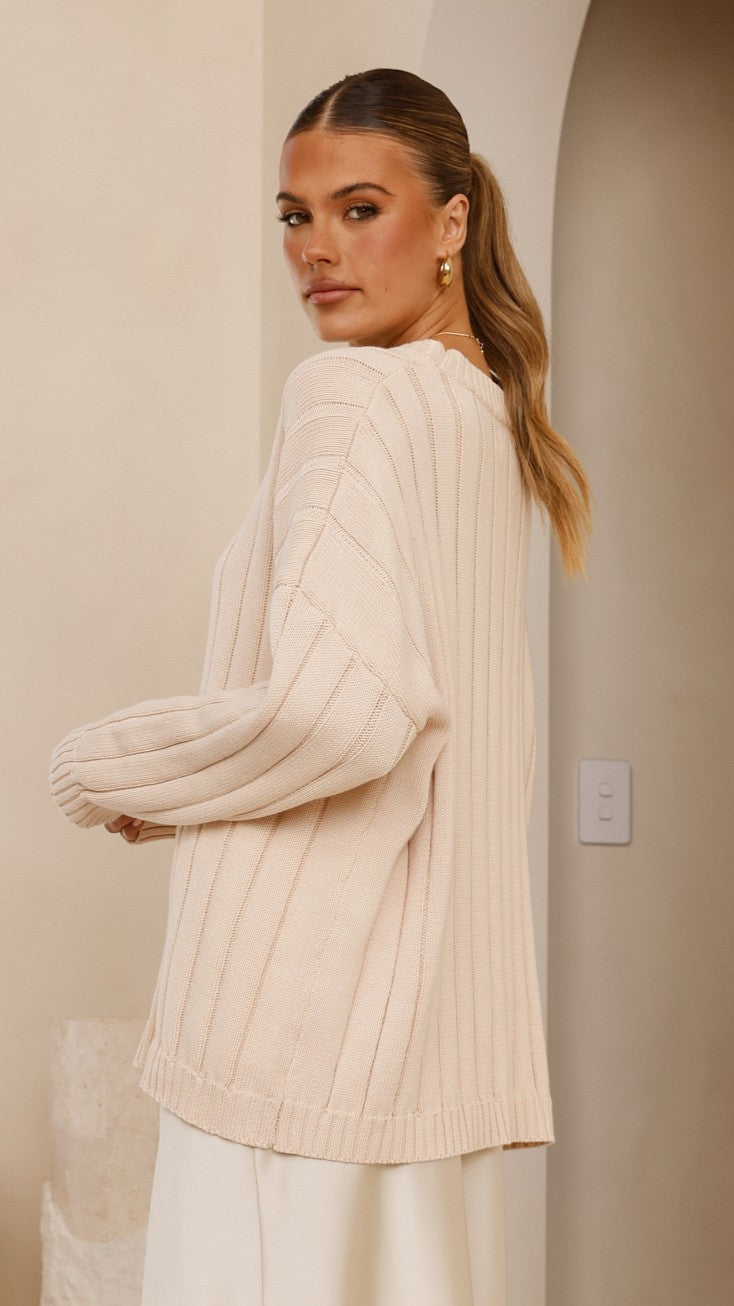 Naiva Oversized Knit - Cream