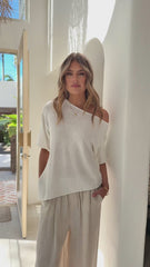 Blair Off Shoulder Tee - White