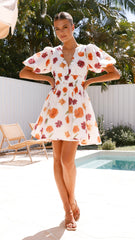 Erin Mini Dress - Springtime Print
