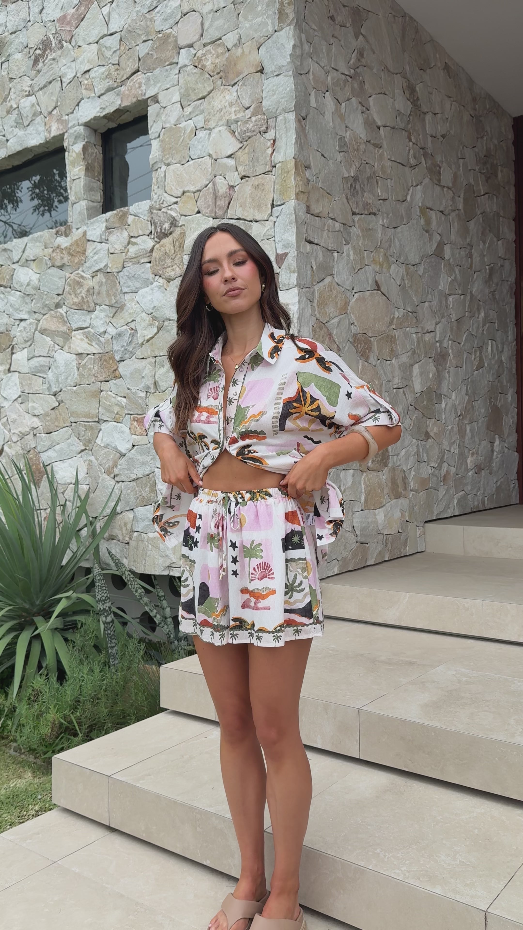 Kimberly Shorts - Desert Palms