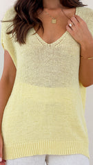 Stelaria Knit Top - Yellow