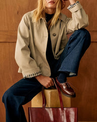 Khaki  Contrasting Pocket Jacket
