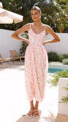 Azura Maxi Dress - Peach Floral