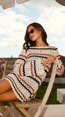 Bron Mini Dress - Natural Stripe