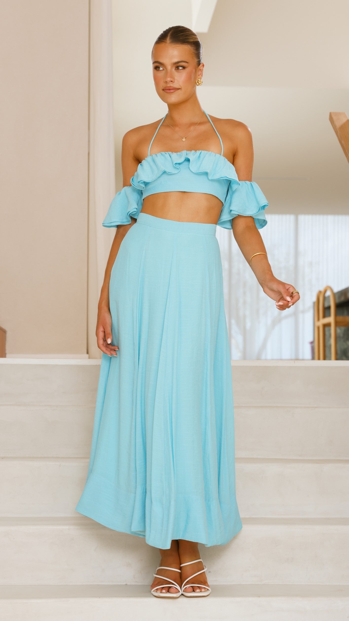 Trista Maxi Skirt - Blue