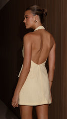 Halzie Mini Dress - Lemon