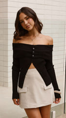 Tate Long Sleeve Top - Black