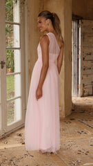 Talissa Tulle Maxi Dress - Pink