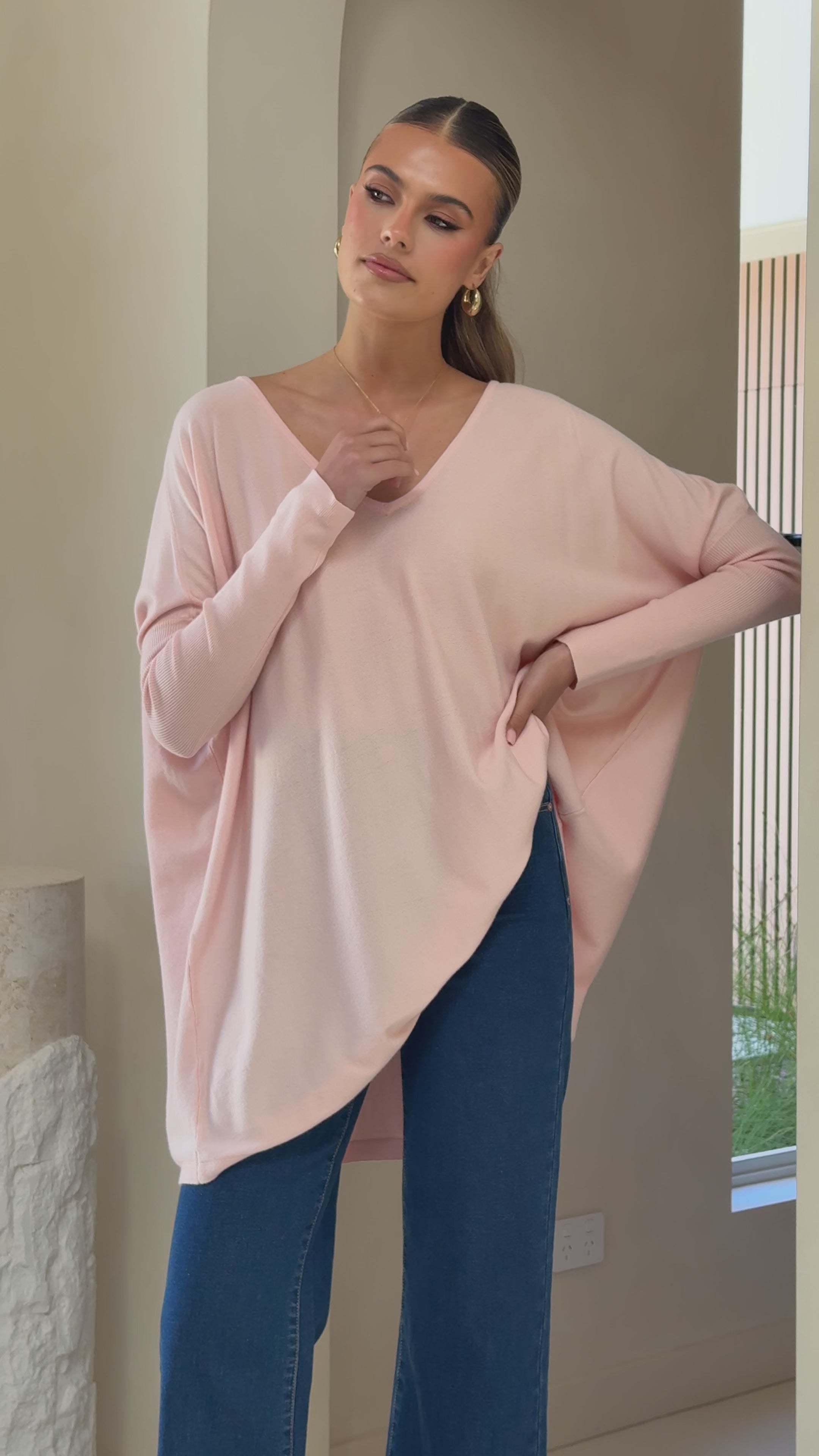 Amalia Knit Top - Blush