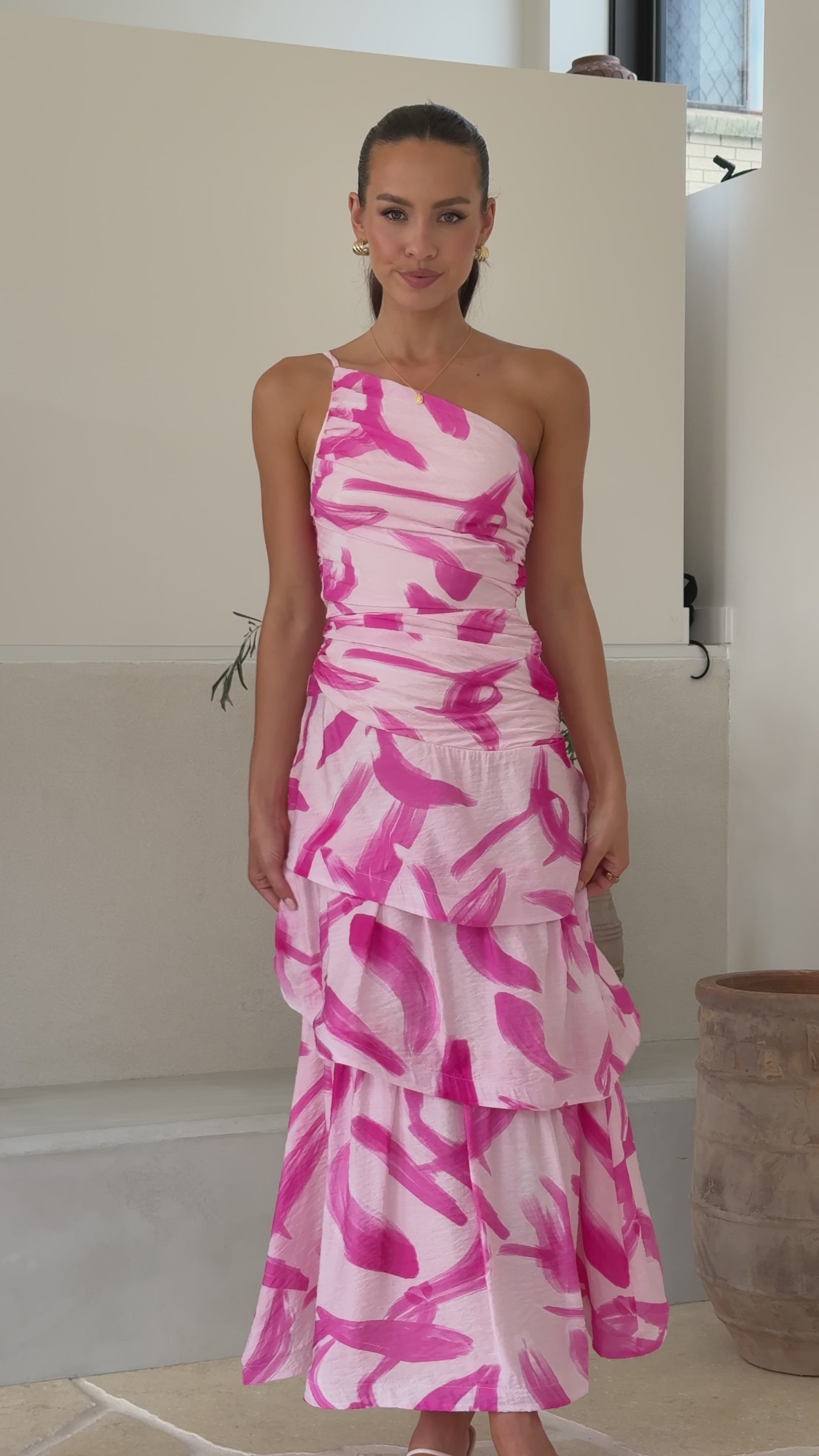 Nalani Maxi Dress - Pink Print