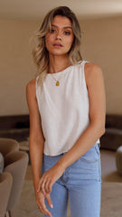 Persephone Crop Top - Natural