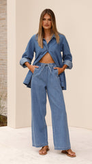 Darby Pant - Mid Blue Denim