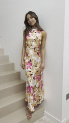 Oralia Maxi Dress - Pink Floral