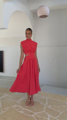 Maddison Midi Dress - Orange