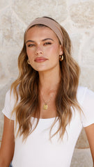 Millie Headband Set - Brown & Cream