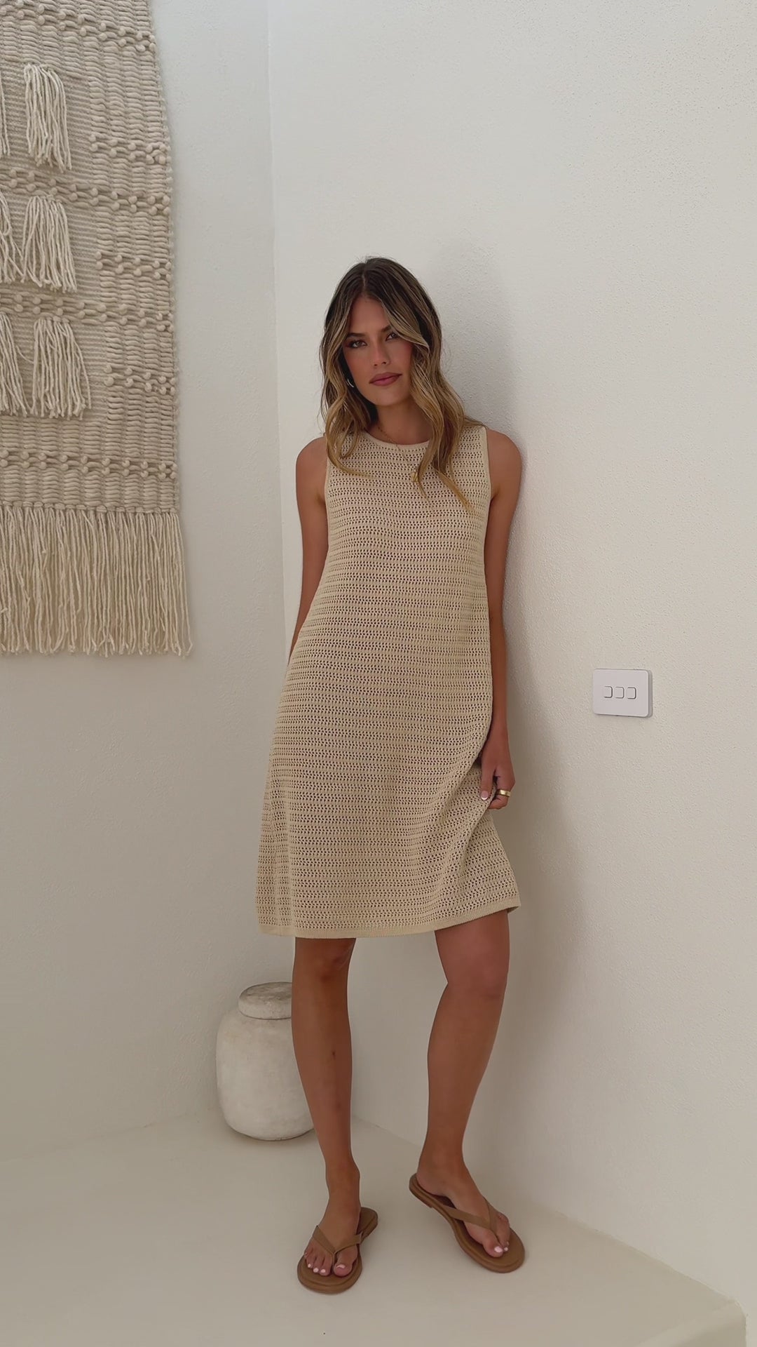 Vala Mini Dress - Natural