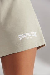 Straight Sweat Shorts in Limestone