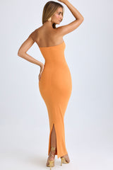 Kali-Modal Bandeau Maxi Dress in Sunset Orange