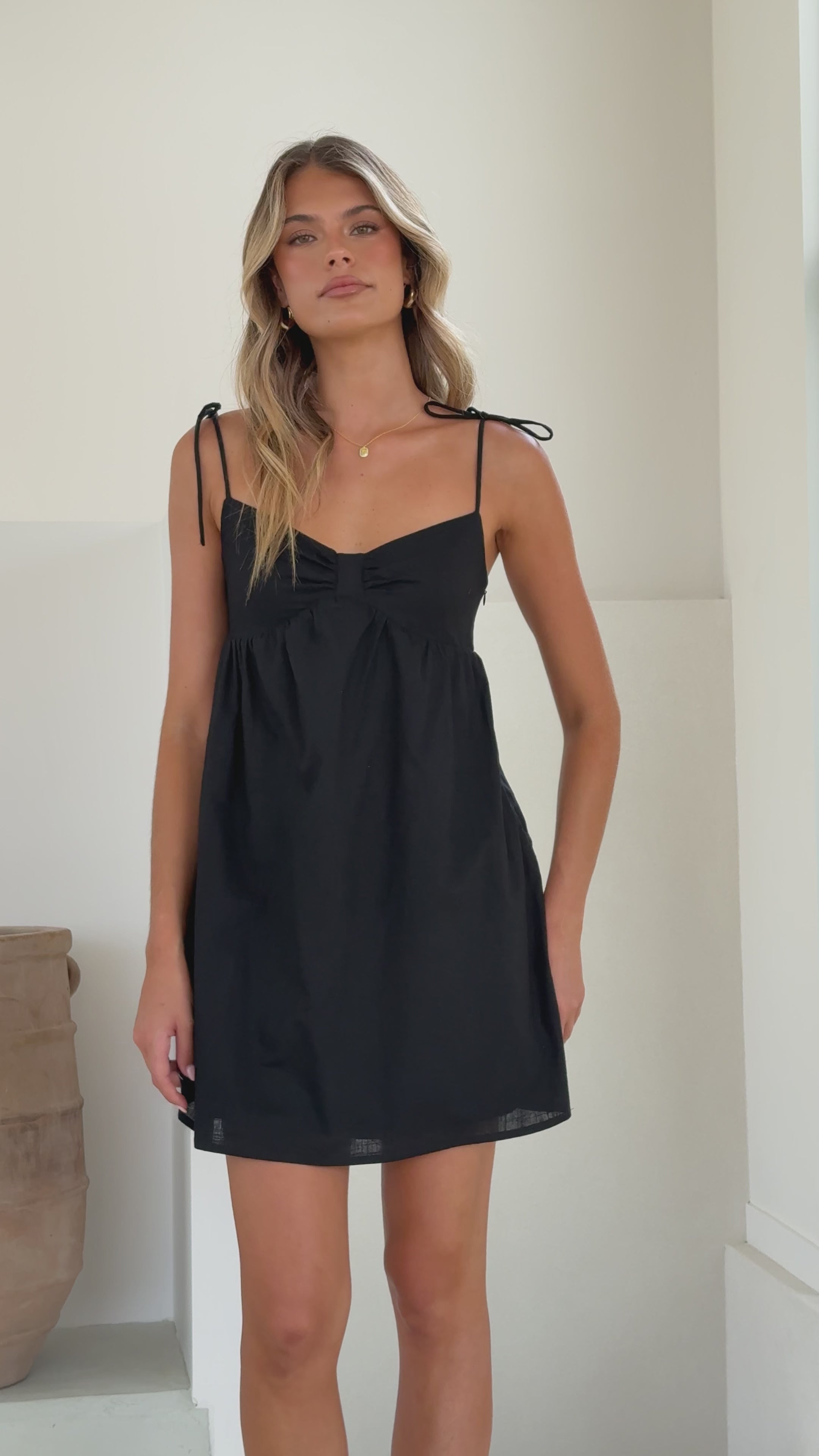 Uzi Mini Dress - Black