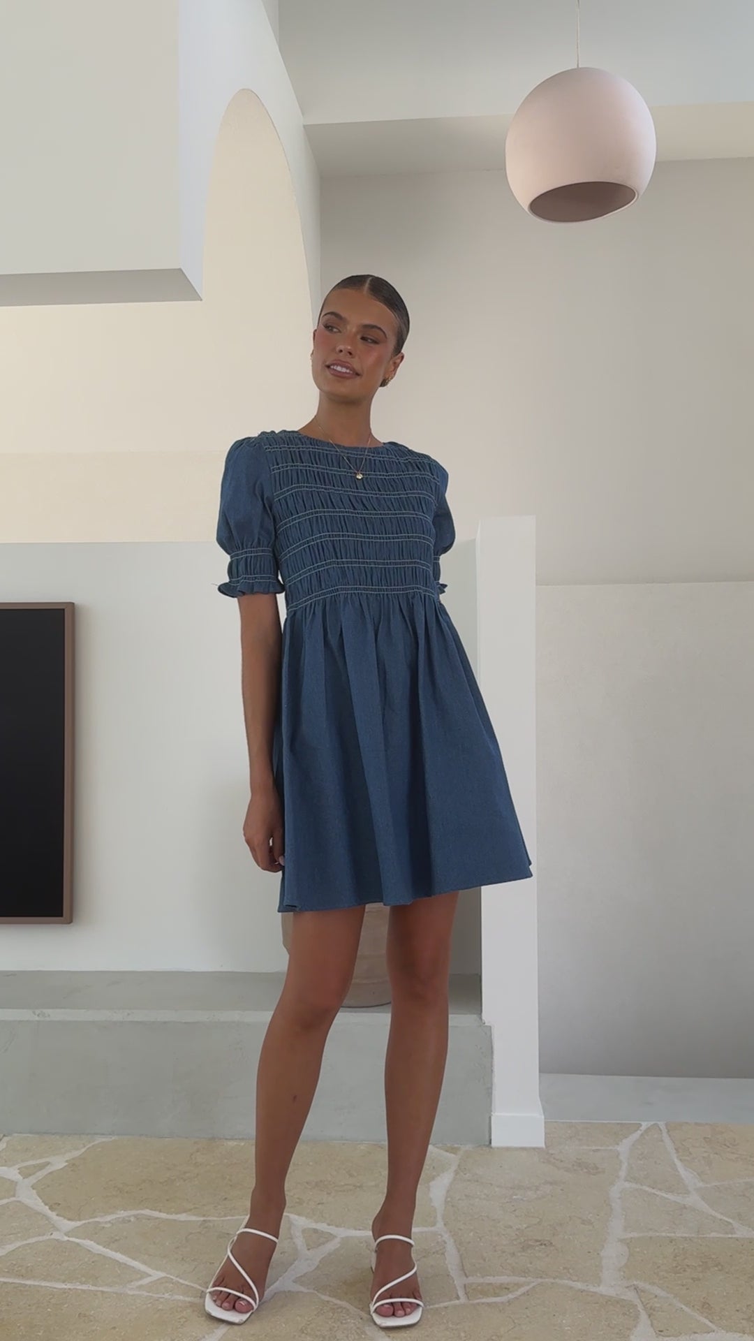 Yana Mini Dress - Blue