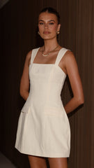 Hilarie Mini Dress - Soft Yellow