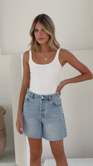 90S Relaxed Short - Light Vintage Blue