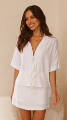 Louise Mini Skort - White