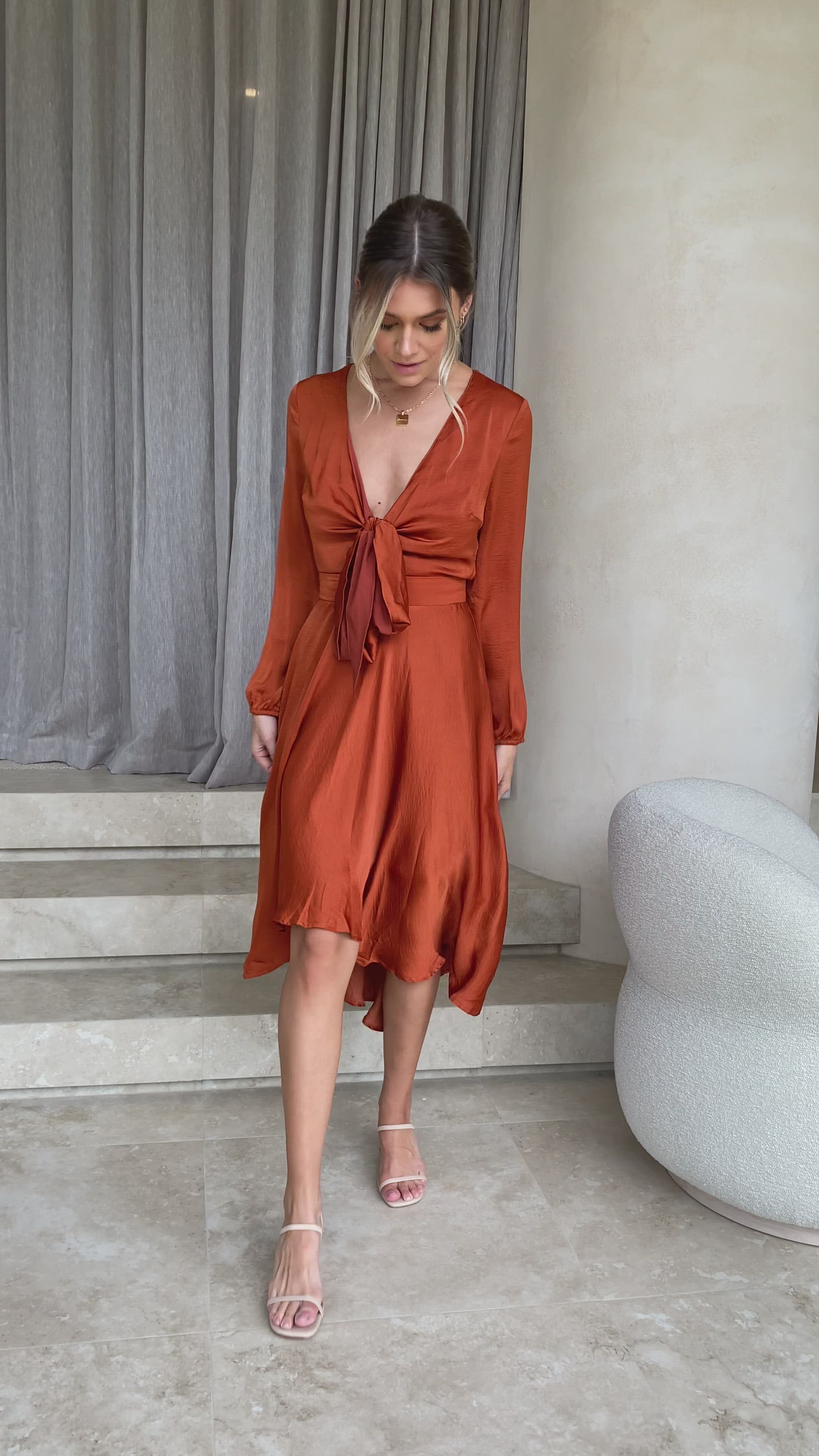 Starry Nights Dress - Rust