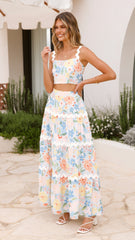 Sloane Maxi Skirt - Blue Summer