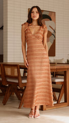 Dela Maxi Dress - Chocolate
