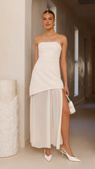 Fenella Asymmetrical Maxi Dress - Butter