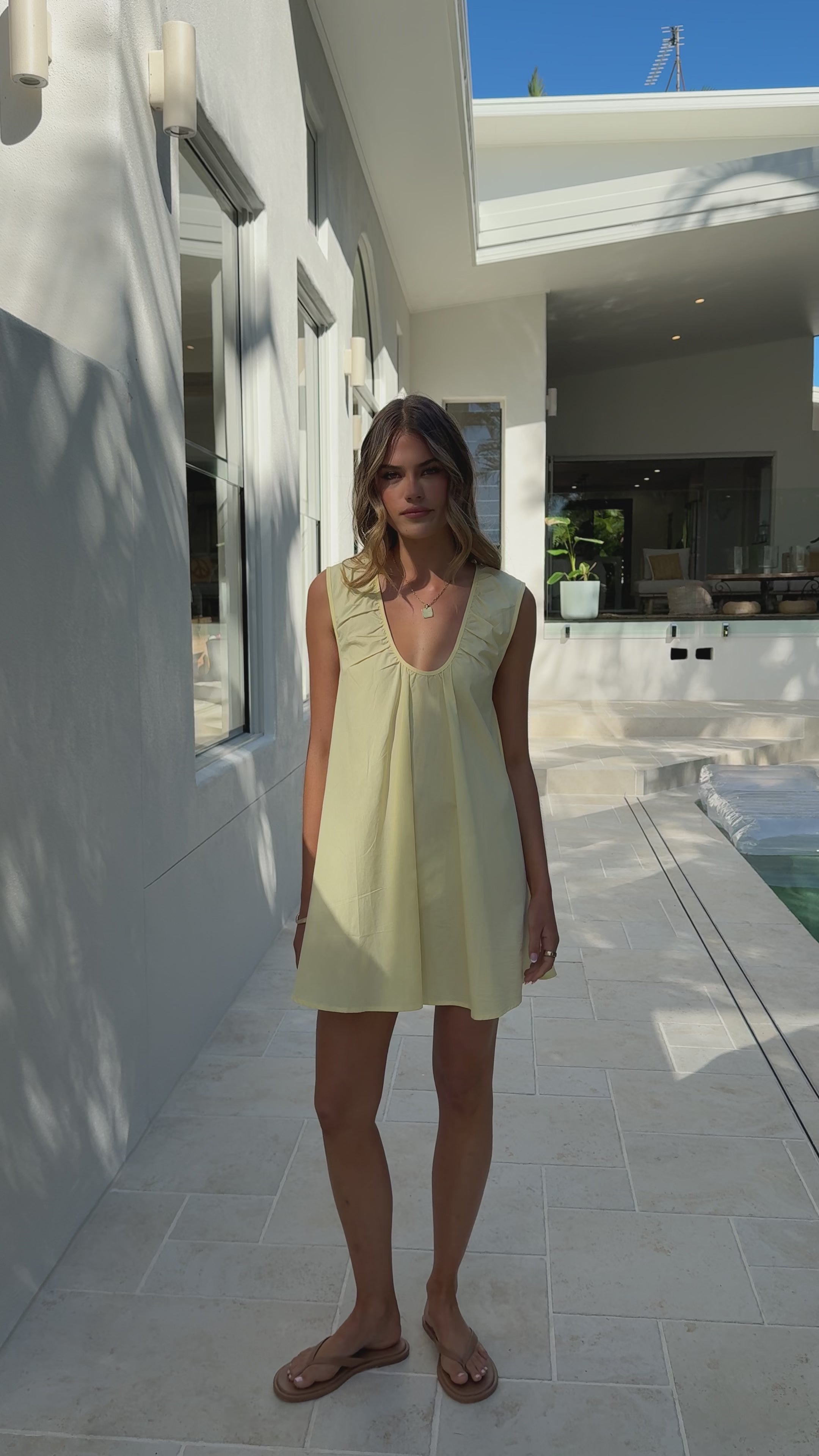 Vanessa Mini Dress - Yellow