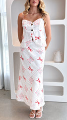 Jamie Maxi Skirt - Sweet Bow Pink